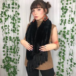 Vintage rabbit fur scarf